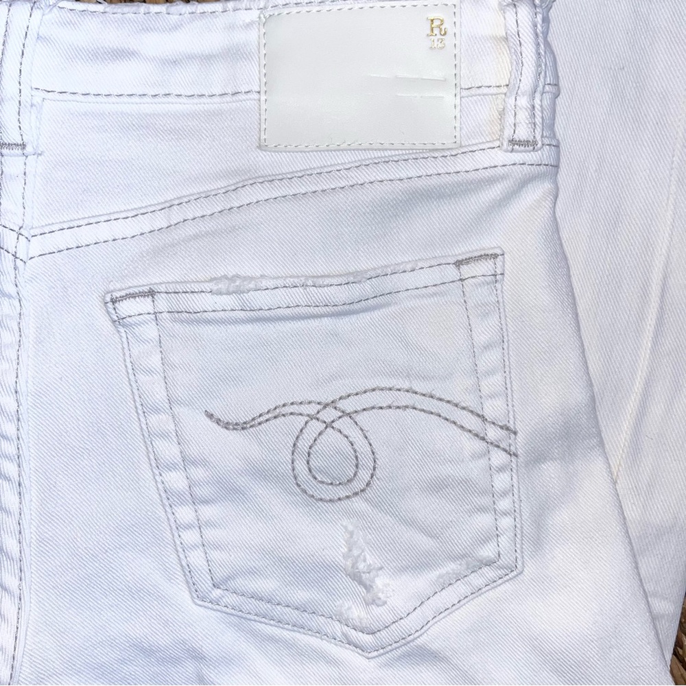 R13 Distressed High-Rise Boy Jeans - Picture 11 of 15